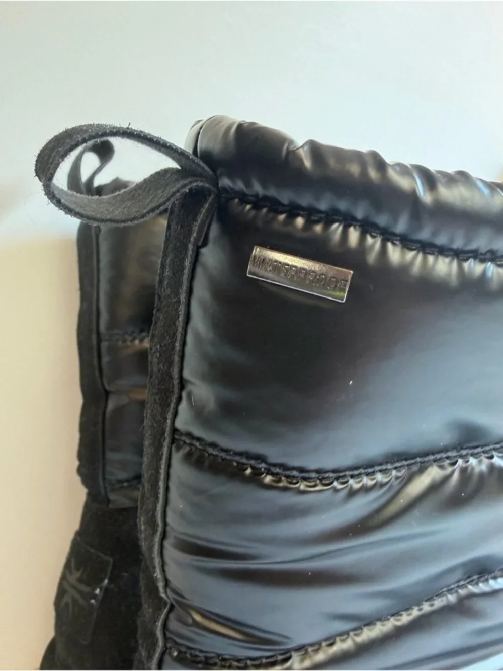 Kuiper Waterproof Black Winter Puffer Boots Womens size 9 Faux Fur Lined New